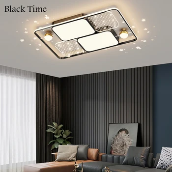 Domov Tvorivé LED Stropné svietidlo pre Obývacej Izby, Spálne, Jedáleň, Kuchyňa Svetlo Moderné Black&Gold Vnútorné Osvetlenie Stropné Lampy