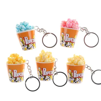 DOPRAVA ZADARMO DHL 100ks/veľa 2019 Nový Dizajn Popcorn Keychains Plastové Popcorn Keyrings Kino Podpora Dary 8