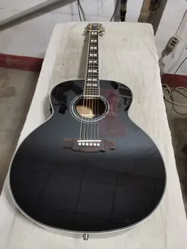doprava zadarmo nový solid black akustické elektrická gitara 43 cm jumbo professional Custom Shop super jumbo gitara 17