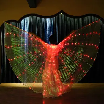 Egypt, Brušný Tanec Isis Krídla S Stick Pre Dospelých India Tanečník Bellydance Kostým Príslušenstvo Štádium Kostým 360 Stupňov 16