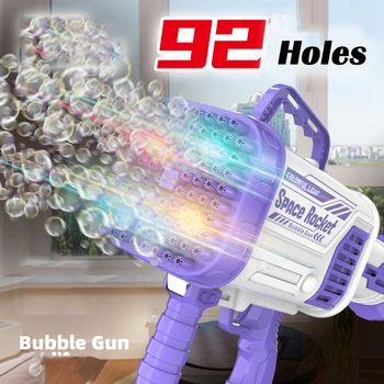 Elektrické Bubliny Zbraň 92 Otvory Bubliny Zbraň Stroj Mydlové Bubliny Magic Bublina Kúpeľňa Vonkajšie Hračky Pre Deti Hot Predaj 14