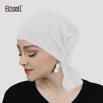 ETOSELL Ženy Moslimských Farbou Elastické pokrývku hlavy pre Pacientov Hlavu Krytie Vlasy Príslušenstvo Nové Bavlny, Mäkké Rakoviny Chemoterapiou Klobúk 17