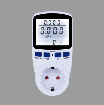 EU/US/AU/UK Digitálny Elektromer Wattmeter s Podsvietením Elektronické Power Meter Záznam Voltové Napätie Zásuvky Zásuvky Analyzer 2