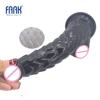 FAAK dlho silikónové dildo s prísavkou ryby rozsahu textúra realistický penis sexuálne hračky pre ženy zadok plug análne dildo sex shop 8