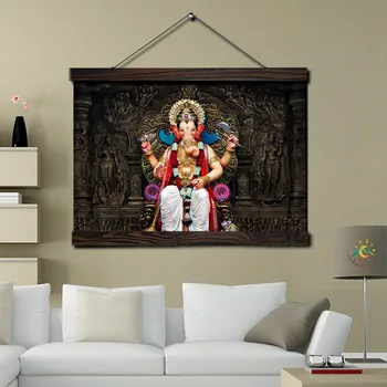 Ganesh Boh, Pán Jediný Moderné Nástenné Art Print Pop Art Obraz A Plagát Rám Visí Prejdite Plátno Maliarske Dekoračné Obrázok 9