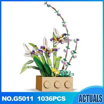 Gladioly Stavebným Kytice Bonsai Kvety Tehly Puzzle Montáž Domov Črepníkové Dekorácie Večný Kvet 11