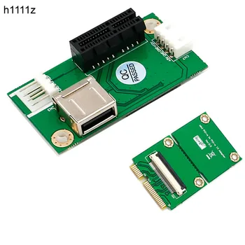 H1111Z Pridať Na Karty Mini PCI-E slot karty PCI Express 1X Adaptér Stúpačky Predlžovací Kábel Mini PCIE pre PCIE X1 USB 2.0 Karty Stúpačky +FFC Kábel 10