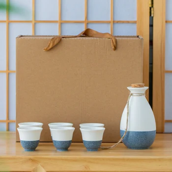 Handmade Ceramics Hip Banky Set Klasickej Japonskej Retro Tvorivé Záujme Poháre Set Home Svetlo Luxusné Flasque Alcool Drinkware EJ50HF 3