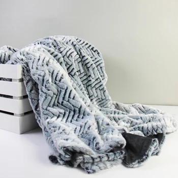 high-end Nordic imitácia Králik Plyšové deka double-layer nap klimatizácia deka pribrala deka na jeseň a v zime 6