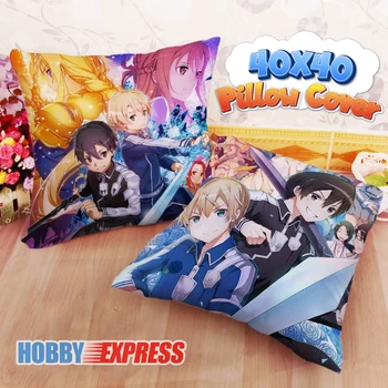 Hobby Express NOVÉ Sword Art Online Alicization 40x40cm Námestie Anime Dakimakura Hodiť Vankúš FBZ710 5