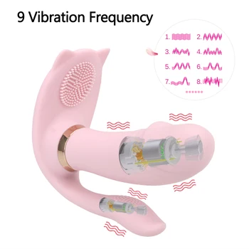 IKOKY 9 Režim Popruh Na Vibrátor Dospelých Produkty Erotické Análny Plug Sexuálne Hračky pre Ženy Stimulátor Klitorisu Dual Head
