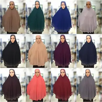 Islamský hidžáb Oblečenie Okamžité HIDŽÁB Turban Diamanty Drahokamu Hidžáb Spp Šatku turecký hidžáb Rozšírenia Krku, Hrudníka 100X90CM