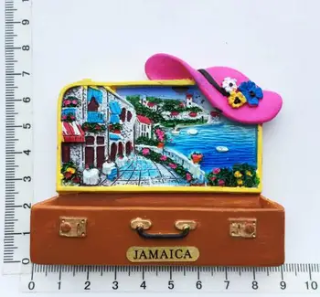 Jamajka Tvorivé cestovného Ruchu, Suveníry, Dekorácie remeslá, ručne maľované chladnička magnet vložiť, zber s rukou darček 16