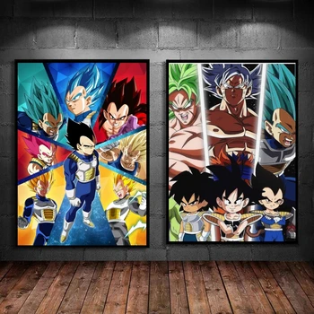 Japonsko, Anime Dragon Ball Super Saiya Goku Plagáty Retro Diy Izba Domov Bar, Kaviareň V Kaviarni Dekor Darček Estetické Umenie Stenu Paintin