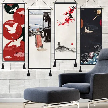 Japonský Ukiyo Samolepky na Stenu Veľká Vlna Prejdite Maliarske Umenie Domova Plátno, Maľovanie na Steny v Obývacej Izbe Plagáty Obrázok 3