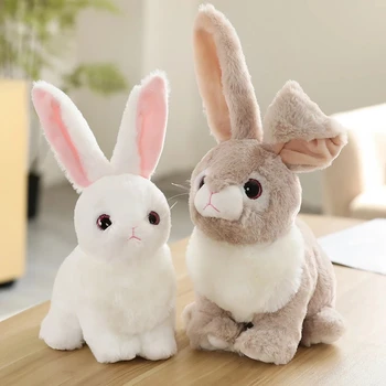 Kawaii 32/40 CM Realisticky Králik Bunny Hračky Plyšové Roztomilý Realisticky Hare Zvierat Plyšové Bábiky Pre Deti Deti Mäkký Vankúš Pekný Darček 8