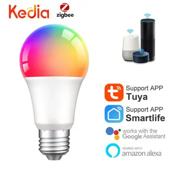 Kedia Zigbee3.0 Smart Žiarovky Tuya Žiarovka RGBCW 18W Farbu Meniace LED Svetlo E27 Hlasové Ovládanie Smart Život APP Alexa Domovská stránka Google