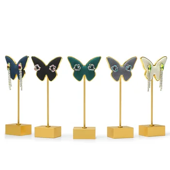 Kreatívne Butterfly-Tvarované Kovové Šperky Zobraziť Organizátor Stojan Na Šaty Náušnice Displeja, Stojan Mikrovlákna Náušnicu V Uchu Clip Držiak