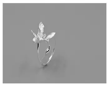Kvet Krúžky Vintage Nastaviteľný Krúžok 925 Strieborný Amulet Charms Skutočné Ženy Amulety Kúzlo Šperky Talizmany Módne Doplnky 9