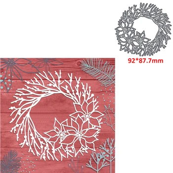 kvet pobočiek veniec rezanie kovov zomrie vysekávané formy DIY papier plavidlá nôž plesne čepeľ punč blany 2021 5