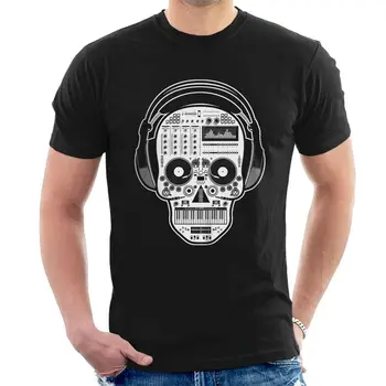 Lebka Syntetizátor DJ Party Mens T-Shirt. Letné Bavlna Krátky Rukáv O-Krku Unisex Tričko Nový S-3XL 17