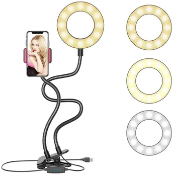 LED Fill Light Držiak USB Rozhranie Selfie Live Lampa Plochy Dekor Klip Nočné Osvetlenie pre Živé Izba Fotografie Studios Osvetlenie