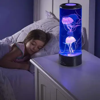 LED Medúzy Nočné Svetlo Nabíjania cez USB Deti Nočné Lampy Farby Relaxačné Plochy Tabuľka LED Žiarovky Deti Vianočný Darček 10