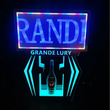 Led Signboard Svetelný Šampanské Držiak Na Fľašu Kreatívny Akryl Displej Beautifier Nočný Klub Bar Ktv Rekvizity Možné Prispôsobiť