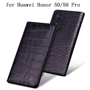 Luxusné Originálny Kožený Kryt puzdro pre huawei Honor 50/50 Pro Business Flip Telefónu Taška pre Česť 50se/50pro funda pokožky coque capa