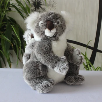 luxusný vysoko kvalitný koala hračka roztomilý šedá koala bábika s dieťaťom darček asi 30 cm 11