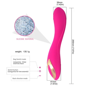 Magnetické Plnenie Dual Veľké AV Masér Vibrátor G-Spot Vaginálne Masáž Orgazmus Vibrátor Ženská Masturbácia, Sexuálne Hračky pre Ženy