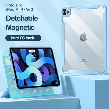 Magnetické puzdro pre iPad Vzduchu 4 2020 pro 11 Priehľadný Kryt Odnímateľný Zadný obal pre iPad Pro 12.9 2020 Mini 6 pero slot Prípade Capa 12