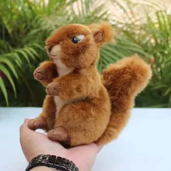 malé plyšové veverička hračka vysokej kvality simulácia hnedé veverička bábika Vianočný darček asi 16 cm w2548 8
