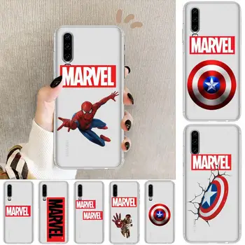 Marvel Logo Avengers Anime Transparentné, Jasné, Telefón puzdro Na Huawei Honor 20 10 9 8A 7 5T X Pro Lite 5G Etui Coque Hoesjes Com 7