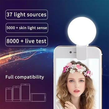 Mini Q Selfie Svetlá Mobilný Telefón Objektív Prenosné Selfie Krúžok Svetlo Clip Led Selfie Lampa LED Blesk Vyplniť Lampa Ženy Selfie Svetlá 11