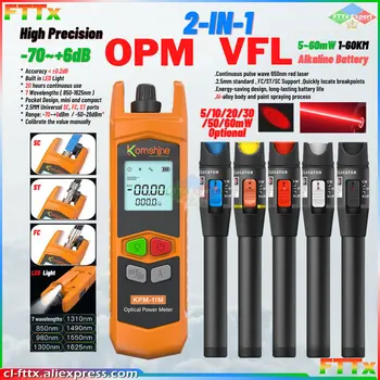 MMM-11M -70~+6dbm Optických Power Meter Mini OPM a VFL 5~60MW Vizuálne Poruchy Hľadáčik optický tester