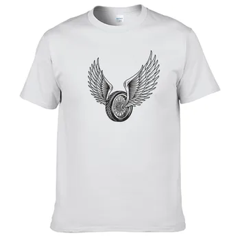 Motocykel Koleso S Eagle Krídla T Shirt Pre Mužov Limitied Edition Unisex Značky T-shirt Bavlna Úžasné Krátky Rukáv Topy 6