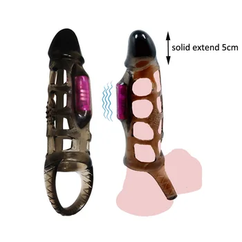 Mužský Penis rukáv Vibračný Krúžok pre Človeka Penis Oneskorenie Ejakulácie G mieste Stimulátor Klitorisu Masér veľký Vibrátor, Dildo Sexuálne Hračky 18