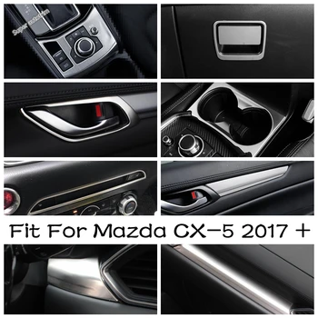 Na Copilot Rukavice Úložný Box Rukoväť Flitrami / Dvere Miska / Vzduch AC Otvor Kryt Výbava Striebra Pre Mazda CX-5 2017 - 2021 Príslušenstvo 14