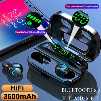 NAJLEPŠIE TWS Bluetooth 5.0 Slúchadlá Bezdrôtové Slúchadlá Slúchadlá s 3500mAh Plnenie Box Potlačením Hluku Headset pre Smartphone