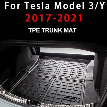 Nové Auto TPE Gumy Zadné Rohož batožinového priestoru na Mieru batožinového priestoru Mat Poschodí Nepremokavé Chuti Ochranné Podložky Pre Tesla Model 3 Y 2017 - 2021