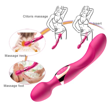 Nové AV Čarovná Palička G Mieste Masér USB Nabíjanie Big Stick Vibrátory Pre Ženy Sexy Žena Klitoris Vibrátor Dospelých, Sexuálne Hračky Pre Ženy 11