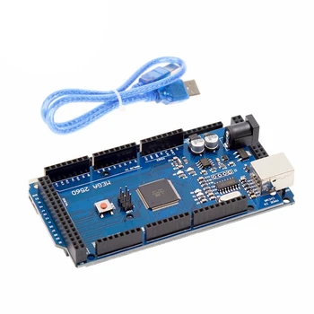 NOVÉ-MEGA2560 R3 AVR USB Rada Vývoj Doska + USB Kábel Kompatibilný Pre Arduino IDE Projekty, Rohs 11