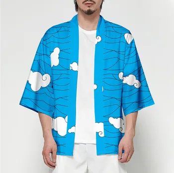 Nový Démon Vrah Plášť Anime Kimono Haori Yukata Streetwear Muži Ženy Japonský Harajuku Cosplay Kimono Tees Topy Bunda Oblečenie 13