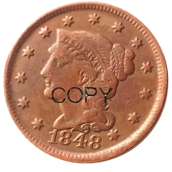 NÁS Mince 1848 Pletená Vlasy Veľké Centov 100% Medené Mince 11