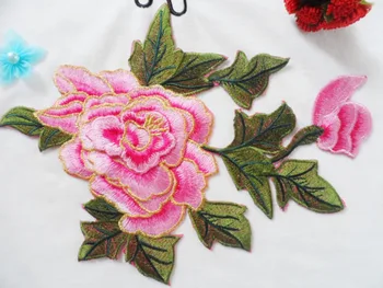 Oblečenie Ružová výšivky, kvetinové patch Vyšívané Žehlička Na Škvrny Nálepky Odev Appliques DIY Príslušenstvo 18