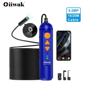 Oiiwak 0.55 palcový WiFi Endoskopu Fotoaparát 5MP Auto Focus Bezdrôtový Borescope IP67Pipe Kanalizácie, Vodovodné Had Kamera pre ios＆Android 8