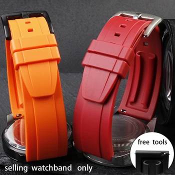 Otvor pozíciu inovované Gumy Watchband nahrádza kormidelník silikónové hodinky remienok M005 O-mega seahorse 600 gumový náramok 20 22 mm