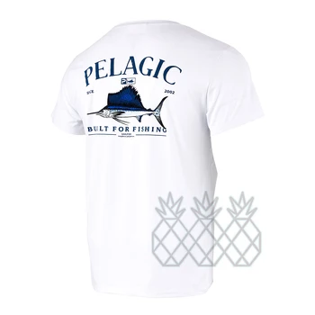 Pelagických Rybárske Oblečenie Krátky Rukáv Mužov UPF50 Topy Nosenie Výkon Oblečenie Letné Vonkajšie Jersey Priedušná Ryby Tričko Camisa 3