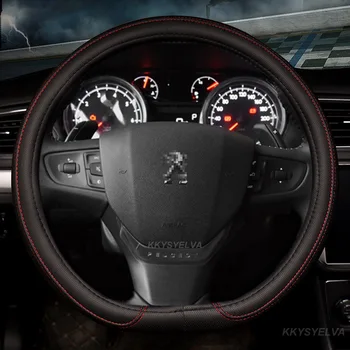 Peugeot 508 2010~2016 Auto Volant, Kryt PU Kožené Auto Doplnky interiéru Rýchle dodanie 18